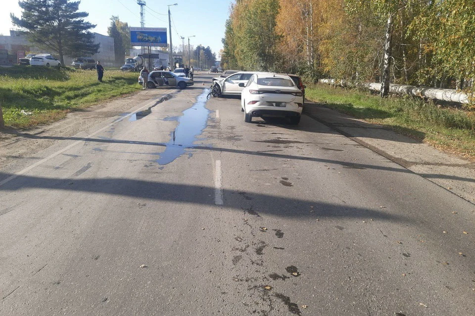 В Ангарске столкнулись четыре машины.