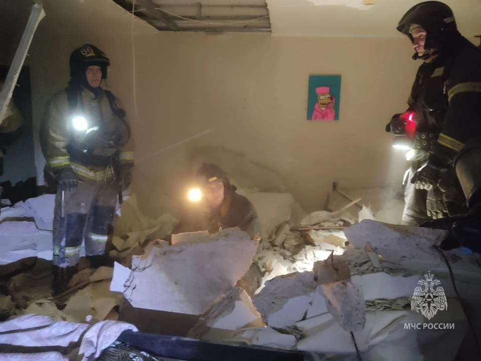 Несущие конструкции дома не пострадали, только несколько межкомнатных перегородок