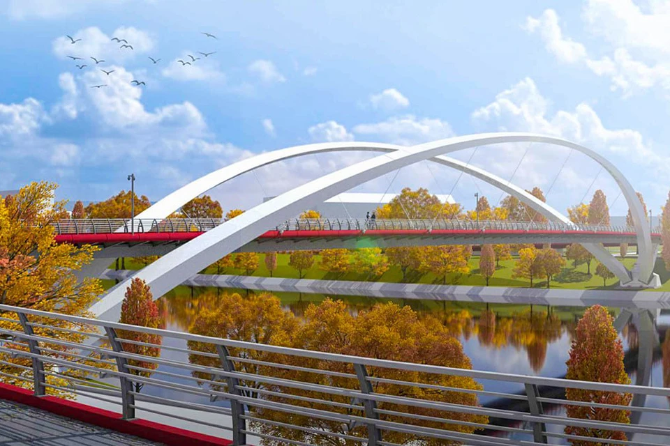 Новый мост свяжет Крылатское на западе города с Мневниковской поймой, которая находится в северо-западном округе. Фото: t.me/mos_sobyanin
