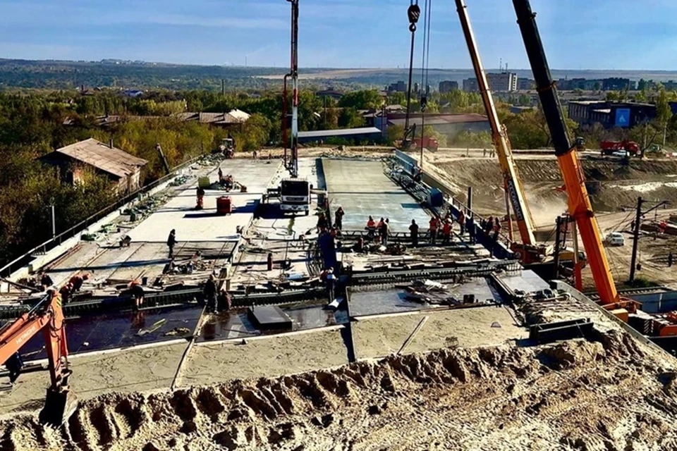 Ремонт путепровода в Енакиево находится на финальном этапе. Фото: Минтранс ДНР