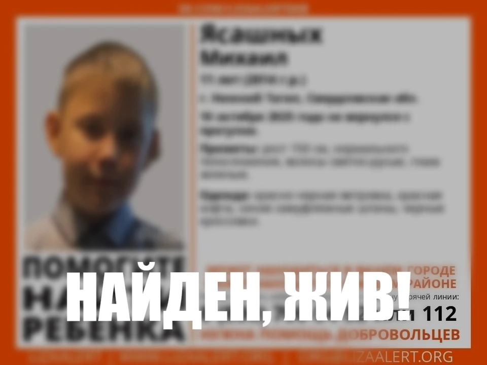 Пропавший в Нижнем Тагиле 11-летний мальчик найден живым. Фото: поисковый отряд «Лиза Алерт»