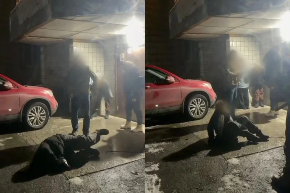 Подростки успели снять потасовку на видео. Фото: Кадр из видео