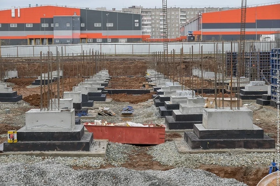 На сегодняшний день строители уже выполнили 75% фундаментных работ. Фото: мэрия Нижнего Тагила