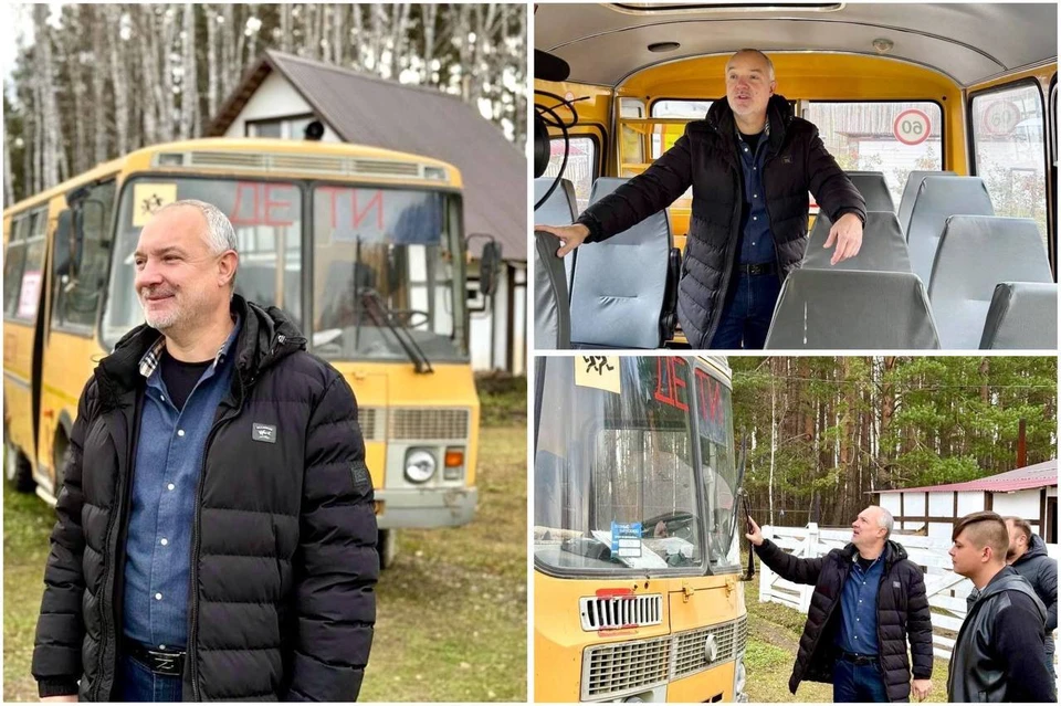 Отремонтированные автобусы депутат Государственной думы РФ VIII созыва от Челябинской области Владимир Павлов.