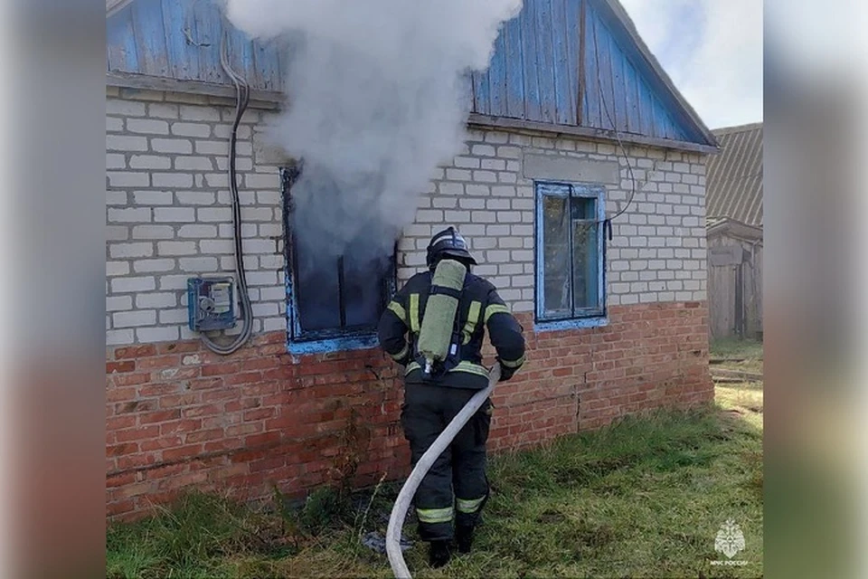 В пожаре под Мелитополем пострадала женщина. Фото: ГУ МЧС России по ЗО