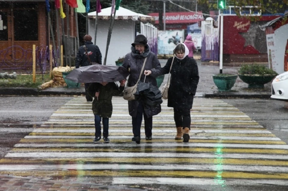 Также ожидается и мокрый снег.