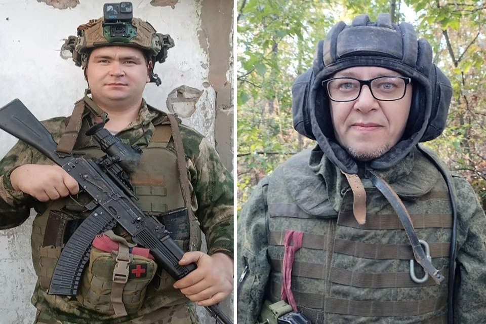 Гвардии младший сержант Игорь Черепня и Гвардии старший сержант Евгений Великанов