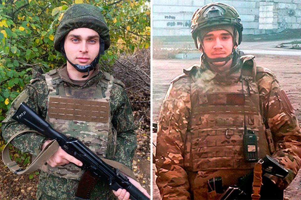 Гвардии младший сержант Аркадий Курманалиев и гвардии лейтенант Артём Соснов