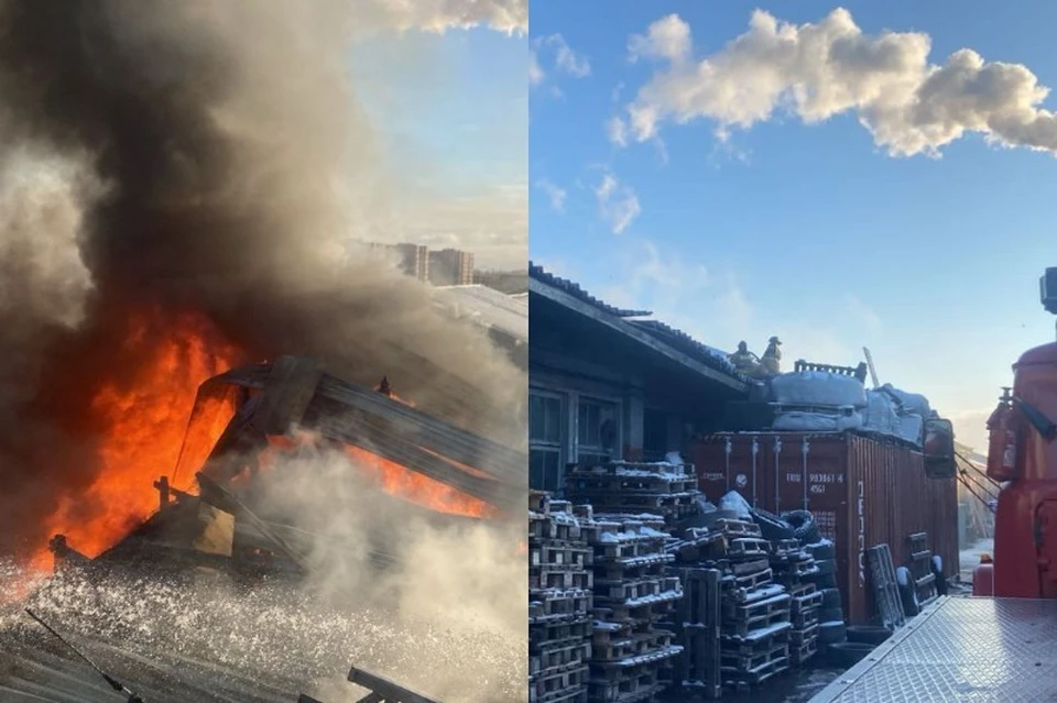 Пожар начался около 9 часов утра. Фото: ГУ МЧС России по Новосибирской области