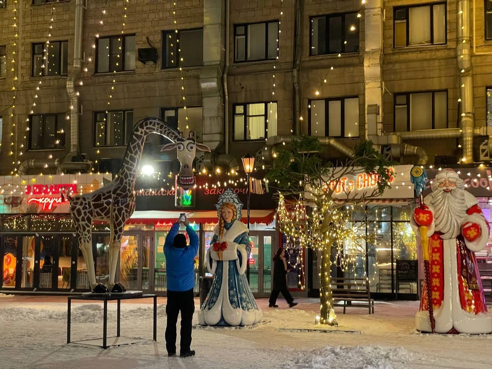 В Новосибирске начали украшать улицы к Новому году