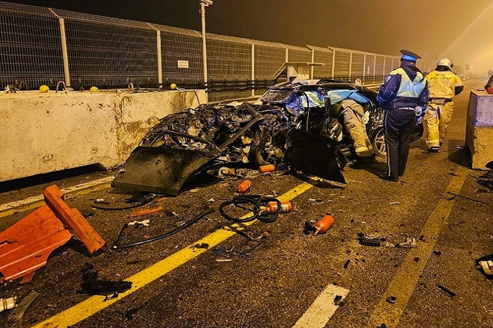 ДТП на Крымском мосту произошло в субботу 8 ноября. Фото: МВД по РК