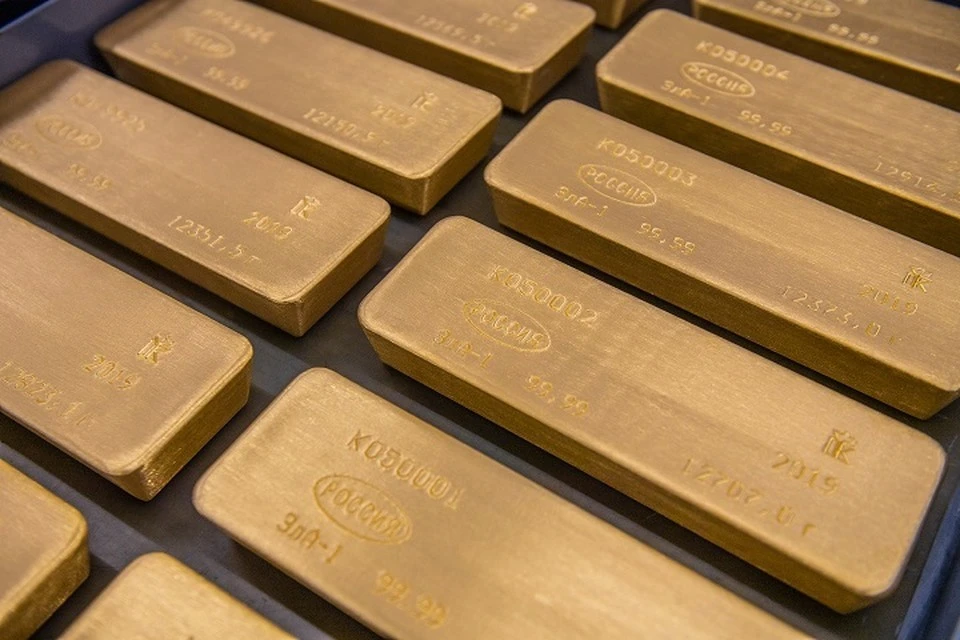 Золотые резервы РФ выросли на рекордные $92 млрд за год