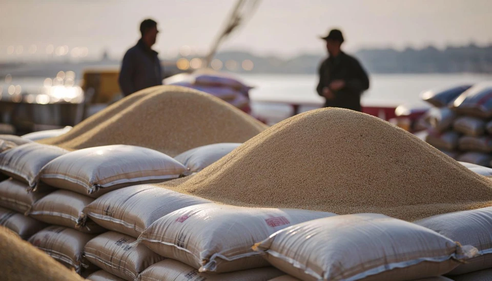 Крупная партия кормов для животных готовится к отправке через астраханский морской порт