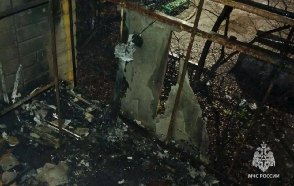 Пожарные эвакуировали жителей из горящего дома.