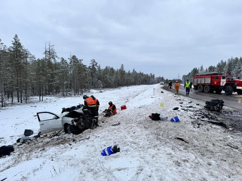 Авария произошла на 915 километре автодороги Р-21 «Кола» в Кемском районе. Фото: vk.com/gibddkareliya