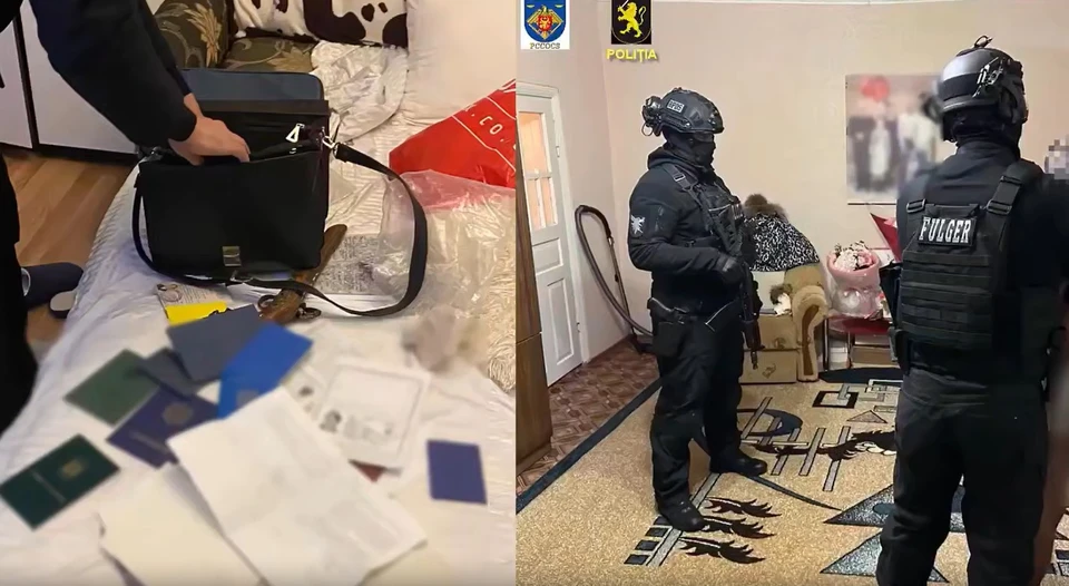 В Молдове задержали преступную группировку которая организовала производство фальшивых документов. Фото: скриншот видео