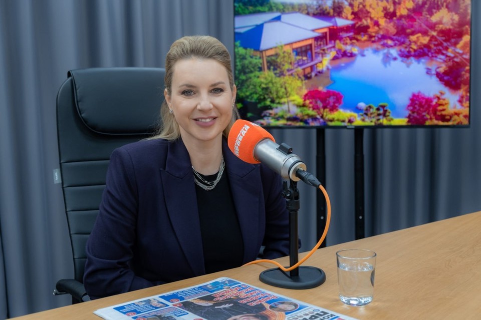 Ирина Слуцкая в студии радио КП