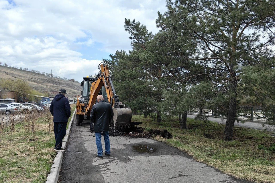 В Красноярске продолжают благоустраивать набережную Качи. Фото: администрация города