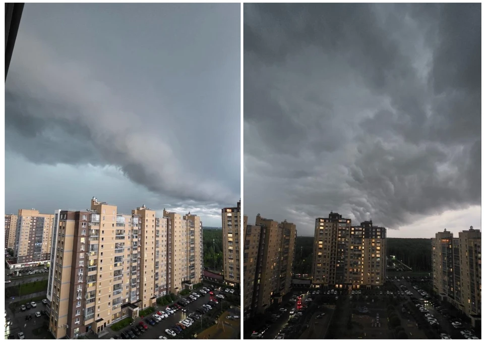 Эти облака принесли грозу и град. Фото: Челябинский гидрометеоцентр.