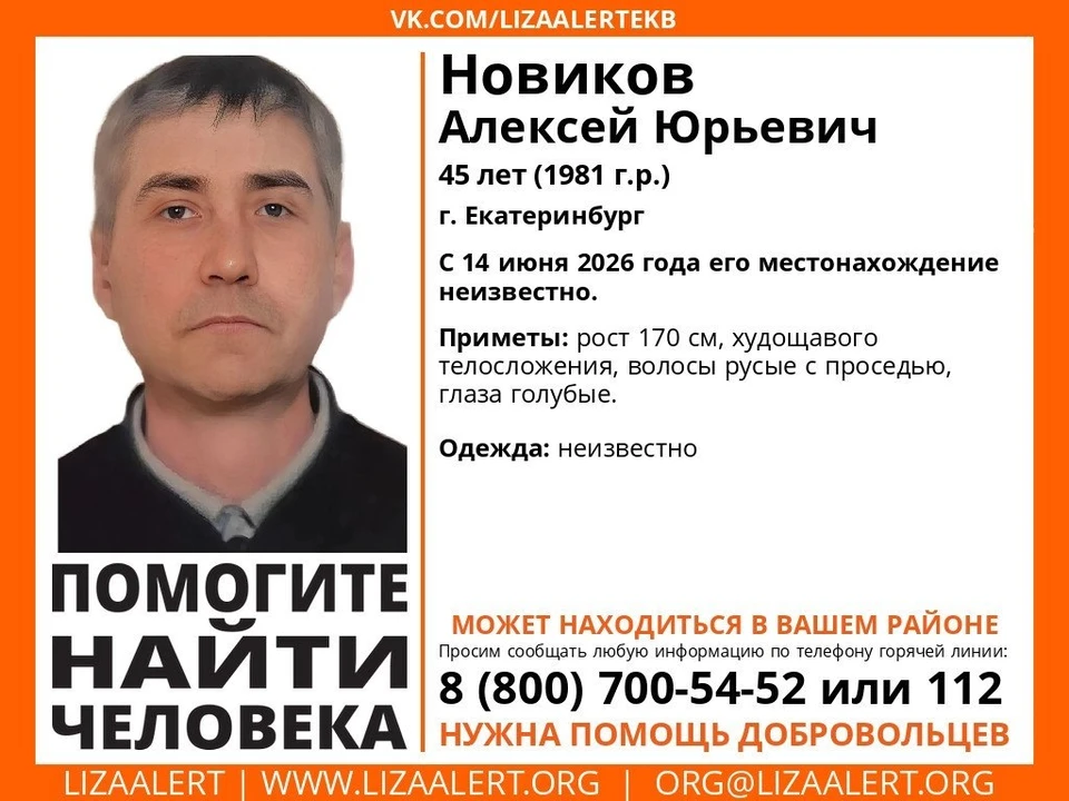 Алексей ехал на такси в аэропорт и пропал. Фото: поисково-спасательный отряд "ЛизаАлерт"