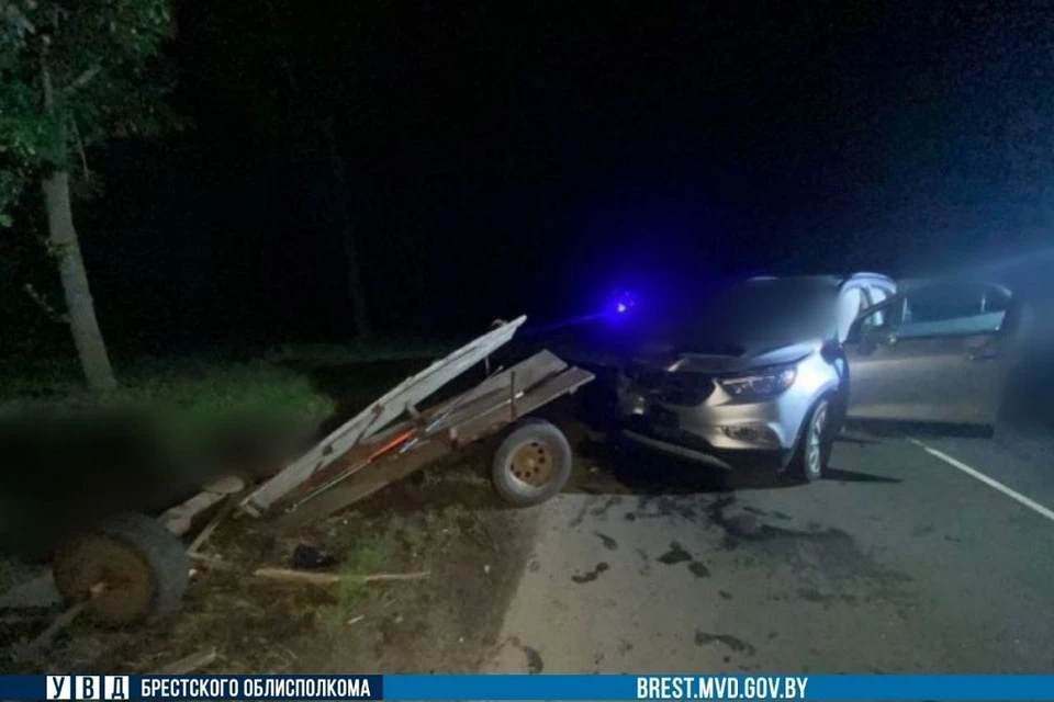 В Дрогичинском районе погиб молодой мужчина в ДТП с гужевой повозкой. Фото: УВД Брестского облисполкома.