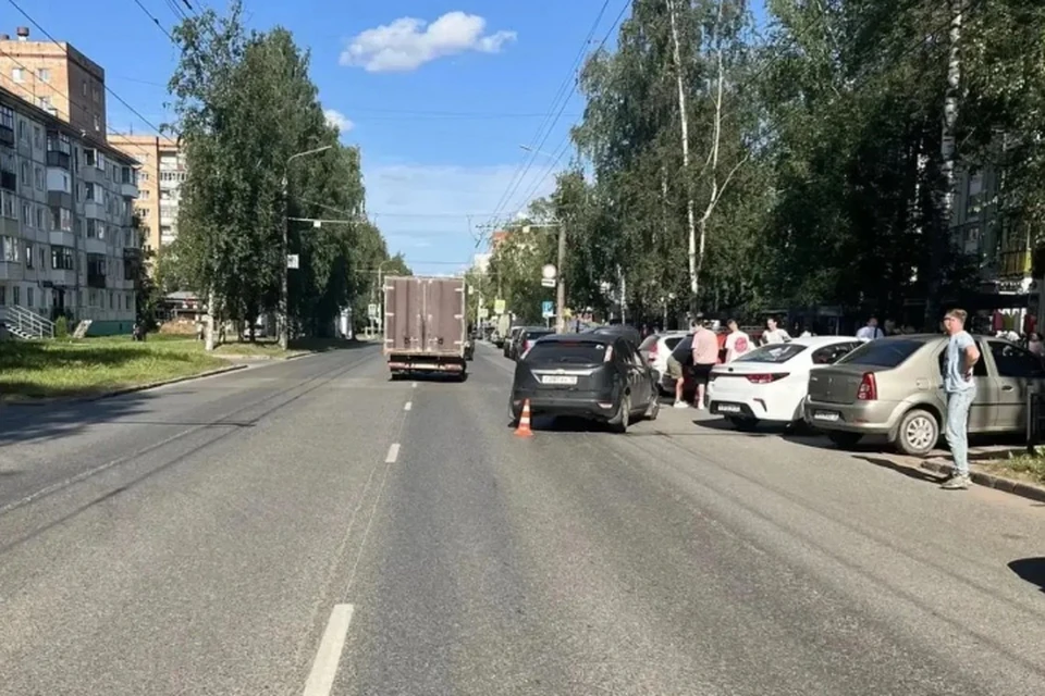 В ДТП травмы получил мотоциклист. Фото: Госавтоинспекция Удмуртии