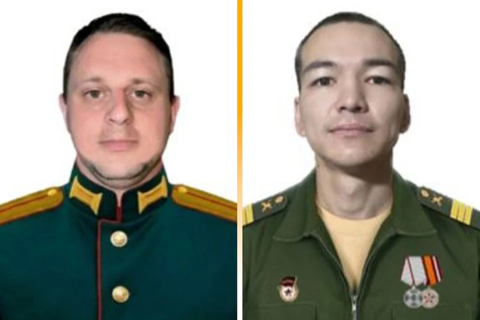 Старший лейтенант Антон ГРИЦЕНКО и сержант Фархат МУЛЛЯМИНОВ