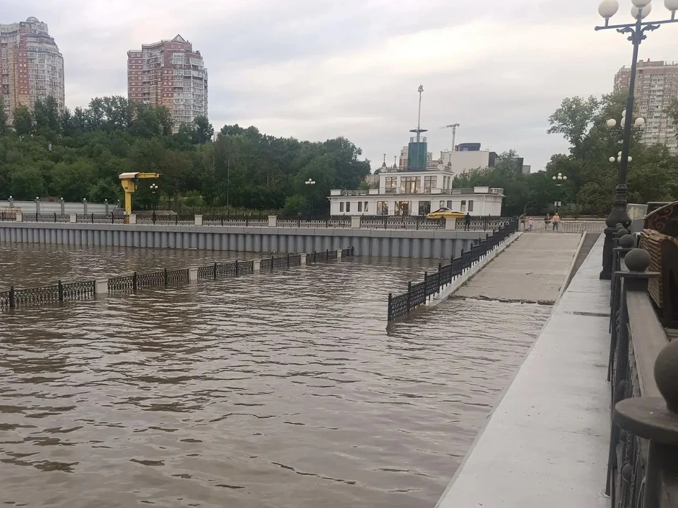 В Хабаровске запустили насосы для откачки воды с низких мест. Фото: Виктория Андреева