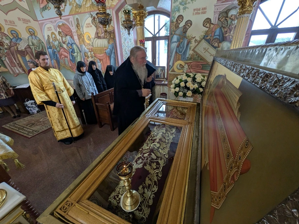 Мощи святой Иулиании Лазаревской в Михаило-Архангельском архиерейском подворье села Лазарево в округе Муром. Фото: Муромская епархия