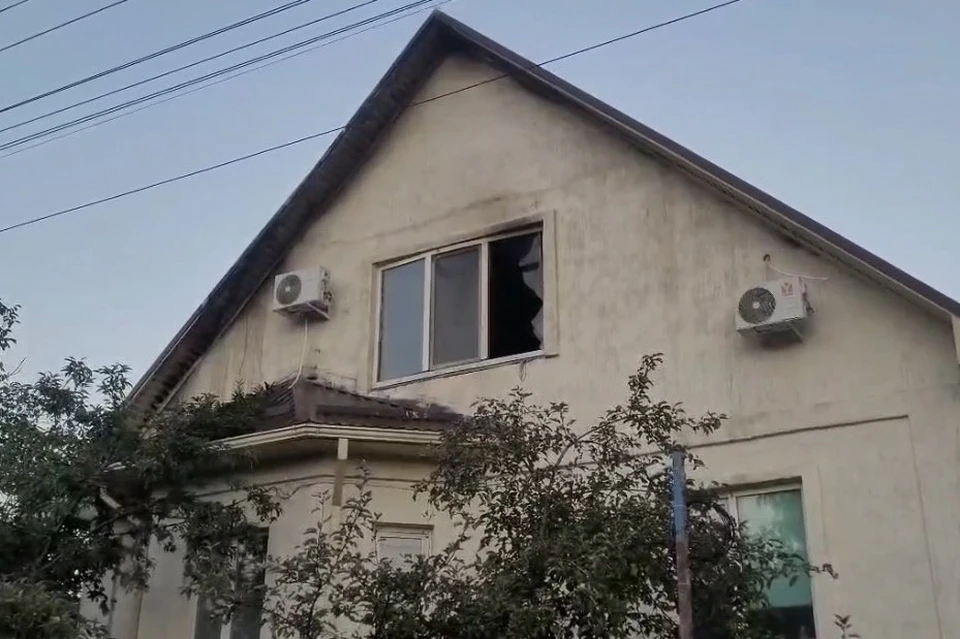 Обломки БПЛА упали на частный детский центр Фото: кадр из видео