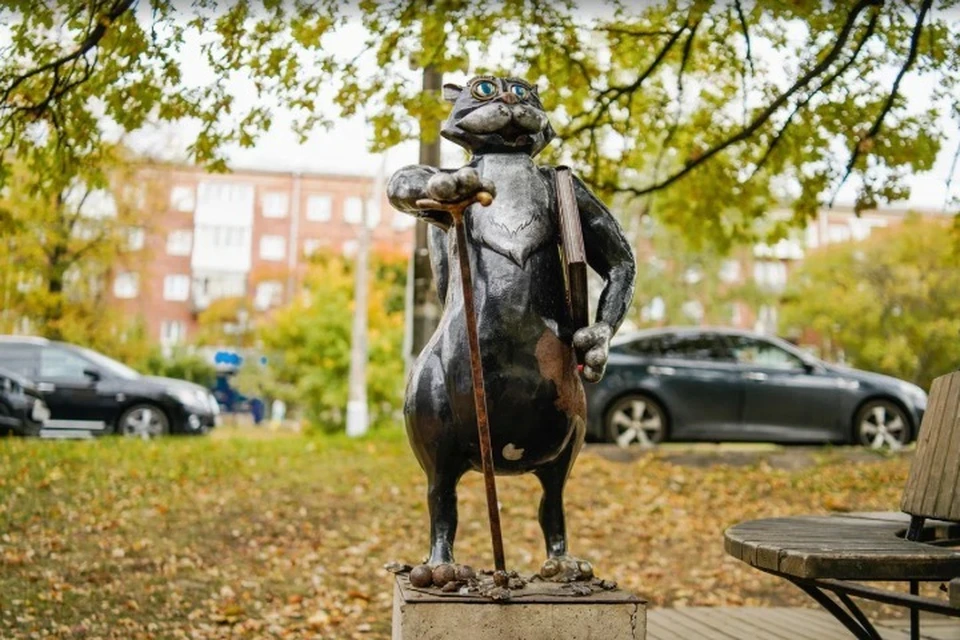 Скульптура «Кот ученый» в Ижевске. Фото: Мария Бакланова