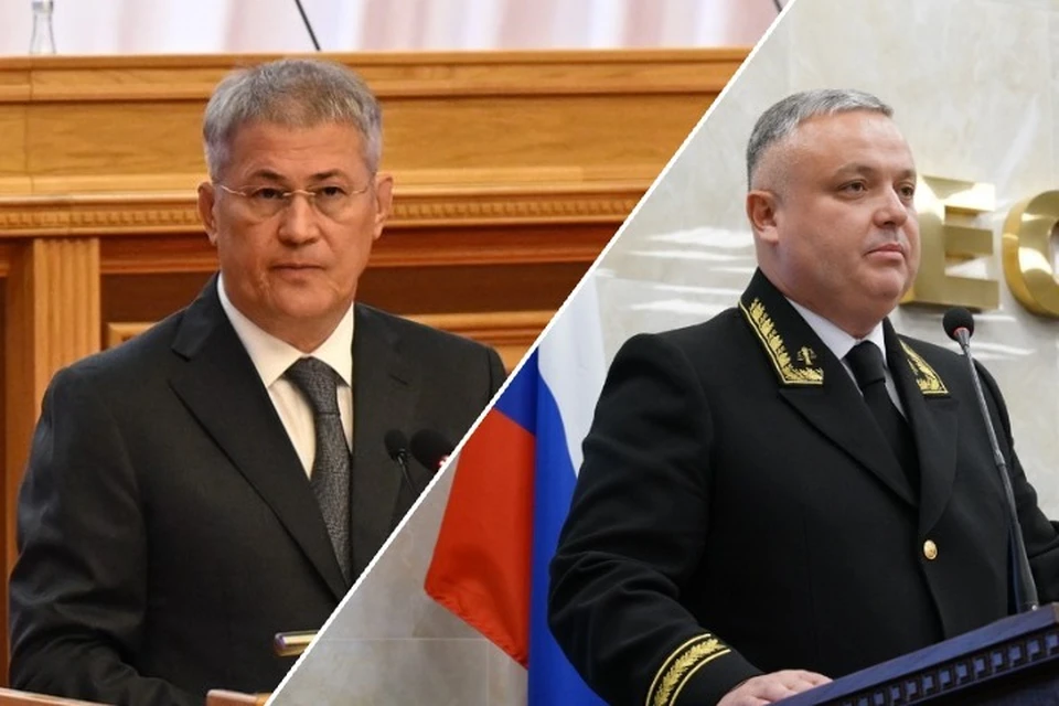 Глава Башкирии Радий Хабиров и председатель Верховного суда Башкирии Раиль Шайдуллин. Фото: администрация главы Башкирии