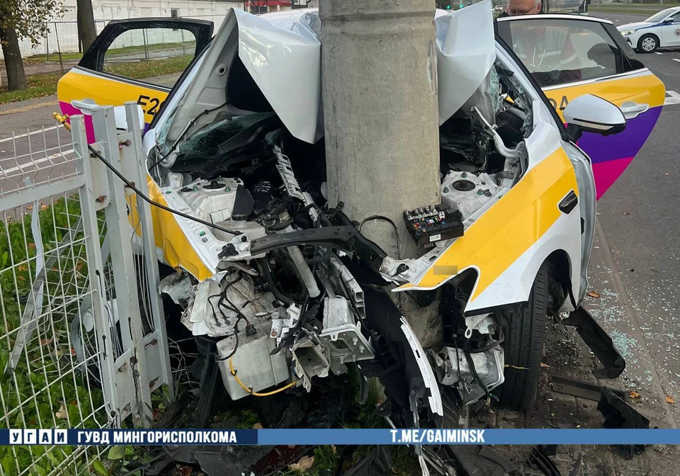 Авария произошла утром на улице Кижеватова. Фото: УГАИ ГУВД Мингорисполкома.