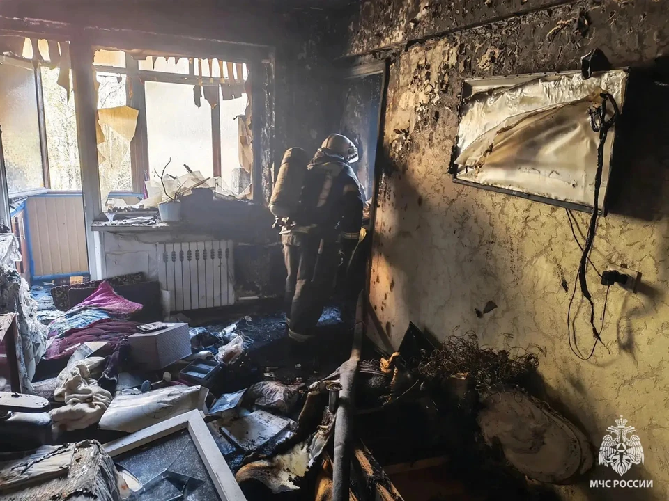 Пожарные спасли шесть человек при пожаре в квартире в Веневском районе.