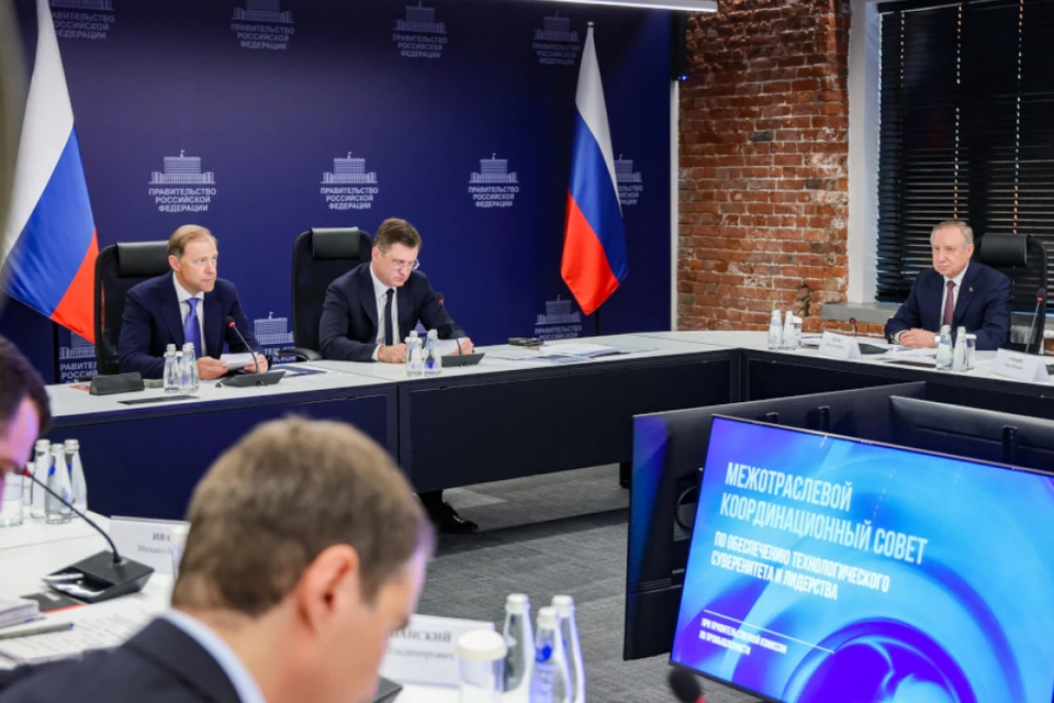 Губернатор Александр Беглов на заседании Координационного совета по импортозамещению.