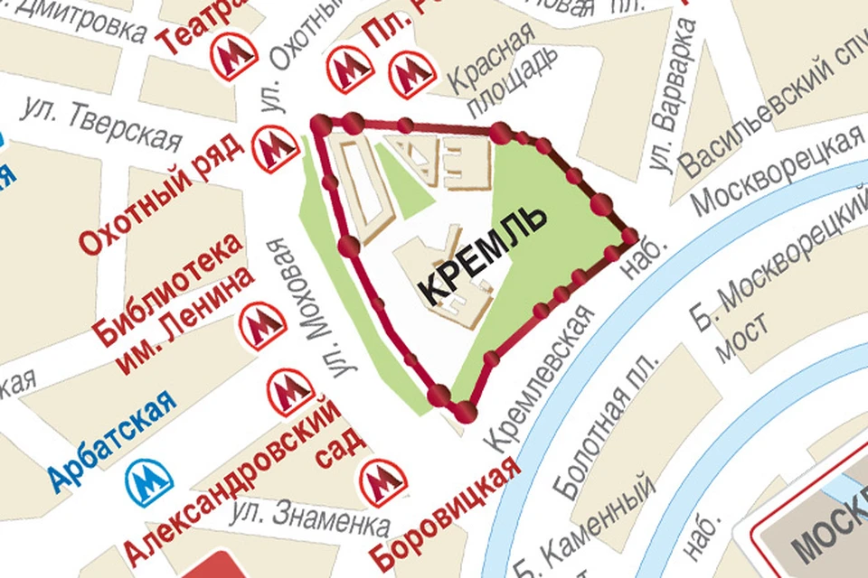 Кремль карта метро