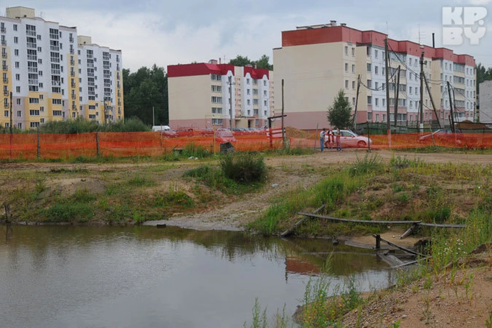 Семь лет в Колодищах пытаются построить дома на болоте.