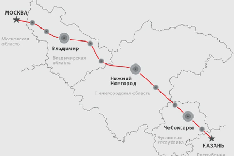 Карта железной дороги москва санкт петербург