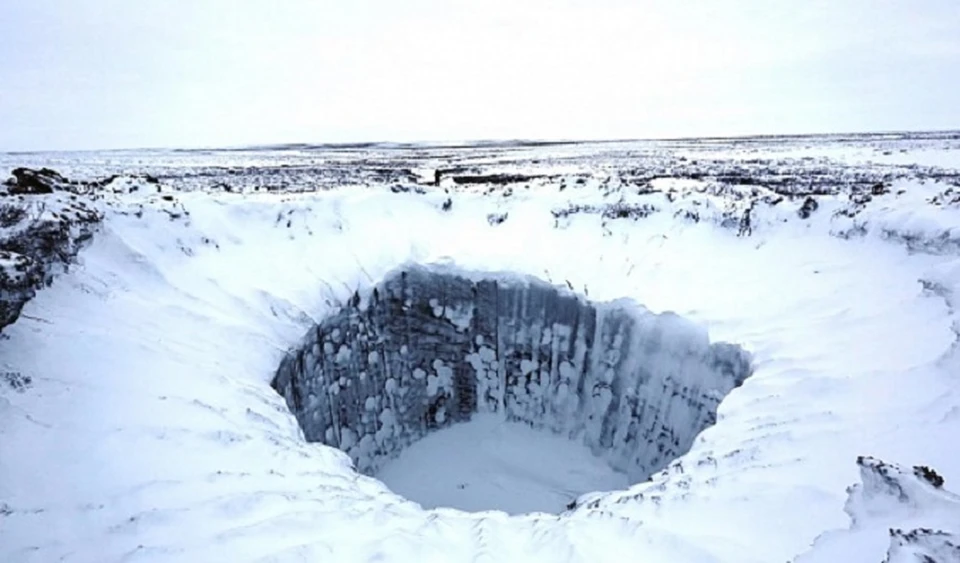 Исследователи дождались морозов, чтобы спуститься вниз. Фото с сайта Правительства ЯНАО
