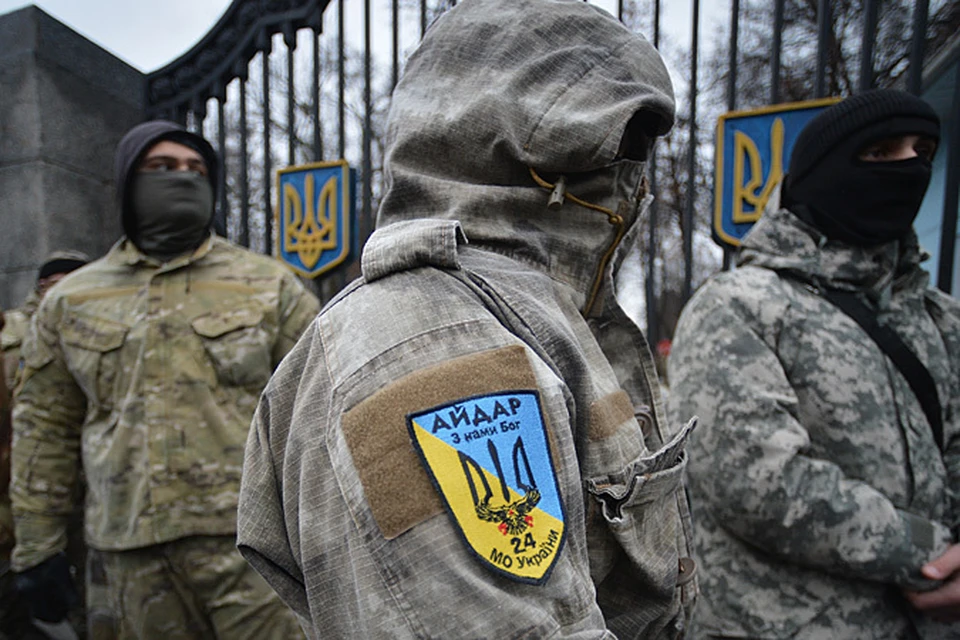 «Айдаровцы», находившиеся в Киеве, тут же кинулись пикетировать Министерство обороны Украины и требовать встречи с министром Полтораком