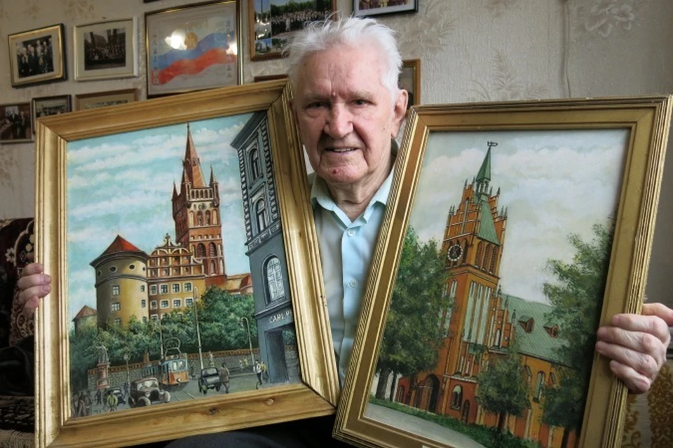Эти картины Иван Дмитриевич написал сам. Любимая его тема – Кенигсберг. В круглой башне Королевского замка он, будучи солдатом, ночевал в апреле 1945-го.