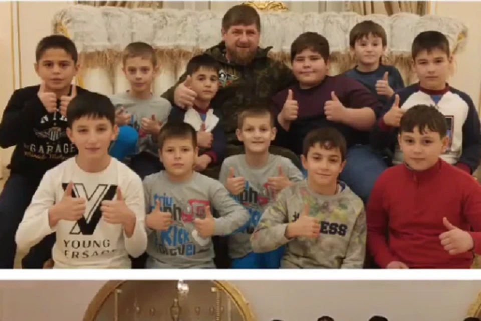 Рамзан Кадыров со сбежавшими детьми. Фото: Instagram главы ЧР.