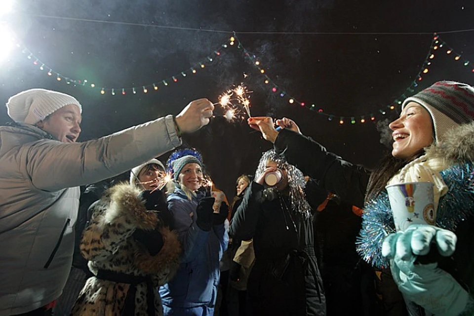 Жители России отметили наступление Нового года