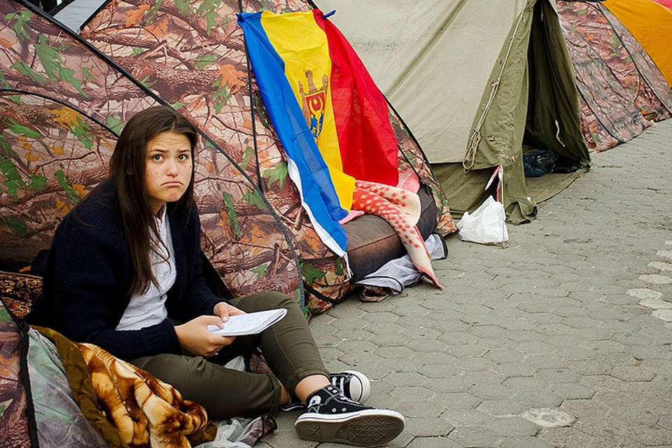 Очередная волна протестных акций нахлынула на Молдову в сентябре 2015 года. Фото: Вадим Денисов/ТАСС
