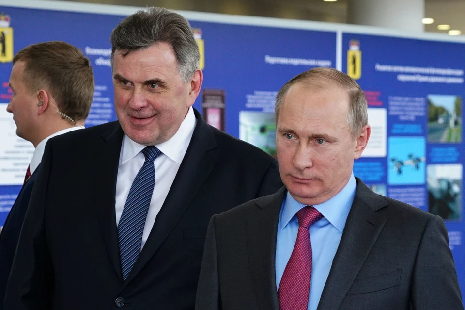 Сергей Ястребов и Владимир Путин в Ярославле. Фото: Михаил Метцель/ТАСС.