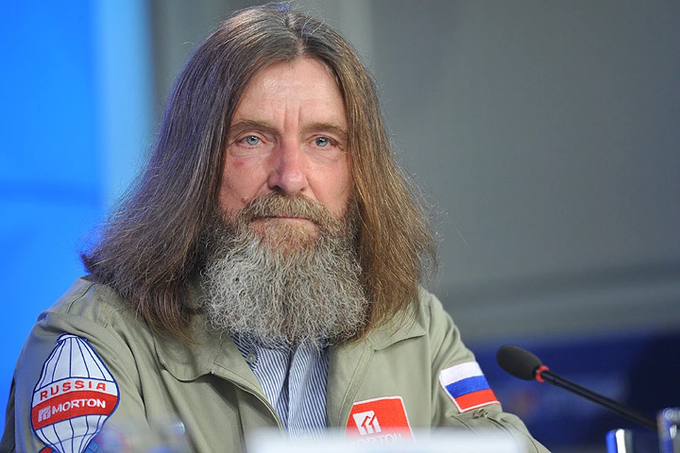 Прославленный российский путешественник Федор Конюхов на предстартовой пресс-конференции.
