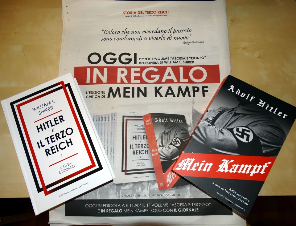 Манифест Гитлера. Газеты «il Giornale» 1970ы. Майн кампф на Украине в магазине. Il Giornale газета.