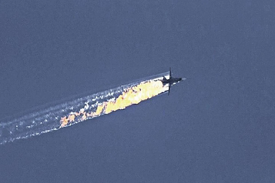 Российский военный самолет Су-24 был сбит Турцией над Сирией осенью 2015 года. Фото: Twitter.com