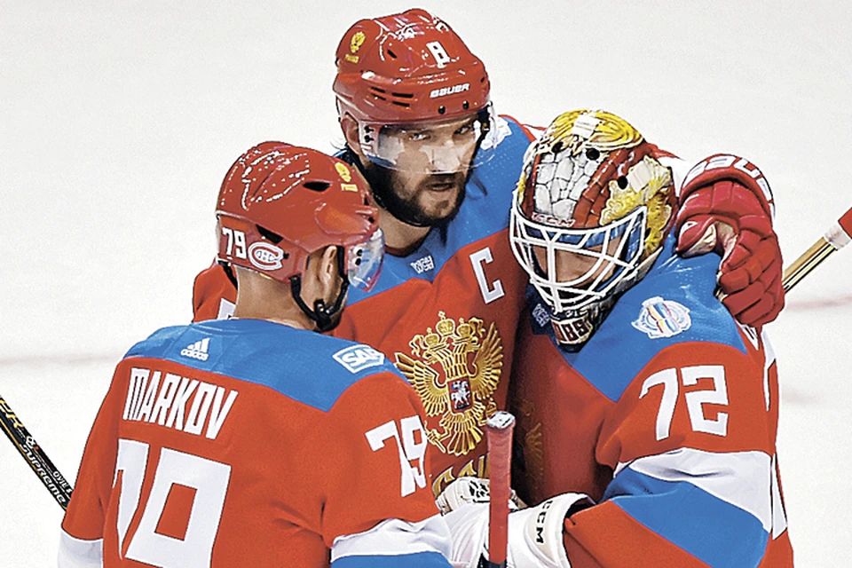Марков (слева), Овечкин, Бобровский (справа) и другие россияне готовы отомстить Канаде за прошлогодний финал чемпионата мира.