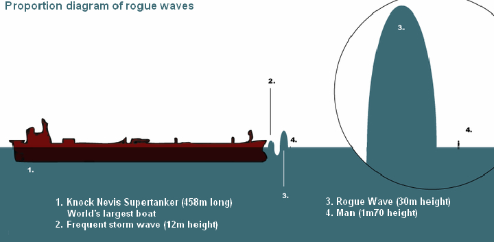 На Найден берег, на котором 40 метровые волны создаются в результате урагана
